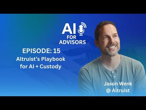 Jason Wenk on Altruist's Playbook for AI + Custody